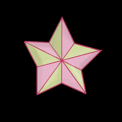 karenazedinha_ rosa verde estrela estrelando GIF