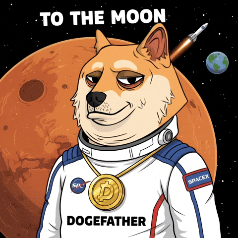 To The Moon Illustration GIF by Doge Pound