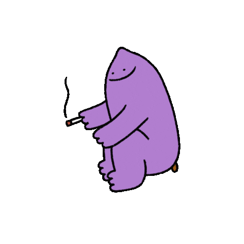 linyachu chill purple shit smoking Sticker
