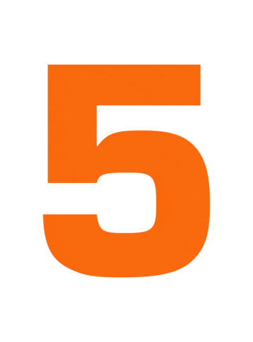 Number 5 Sticker by ratedglobal