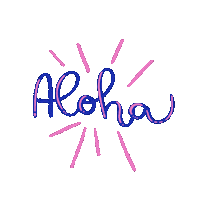 Aloha Love Sticker by sweetmomabcn