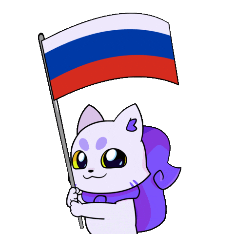Russian Flag Sticker by Lucky Kat Studios