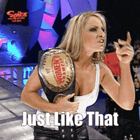 Just Like That Snap Finger GIF by Trish Stratus