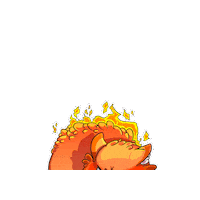 vokigames cat halloween angry fire Sticker