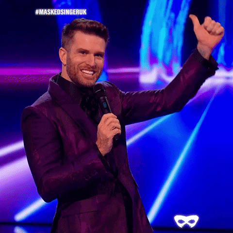 Joel Dommett Thumbs Up GIF by The Masked Singer UK & The Masked Dancer UK
