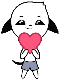 I Love You Dog Sticker