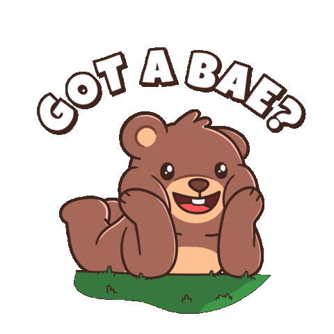 Date Me Teddy Bear Sticker by BEARISH