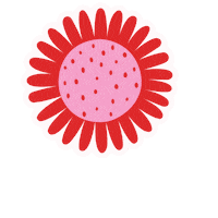 bymartioska flower stickers bloom red flower Sticker