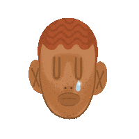 Sad Pop Art Sticker
