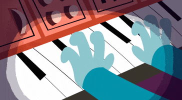Piano Keyboard GIF by Kitty Is Not A Cat