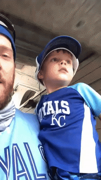 Three-Year-Old Captivated by First Visit to Baseball Stadium