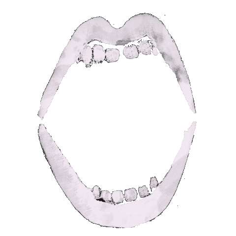 Face Teeth Sticker by readthenews