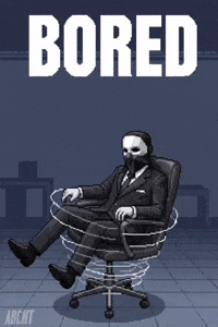 ABCNT thinking spin bored office GIF