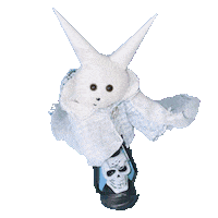 raityotsume halloween fly シロクマ くまきち Sticker