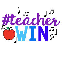 thebulletinboardlady music apple teacher teaching Sticker
