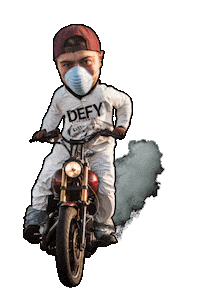 Face Corona Sticker by DEFY Ride Co.