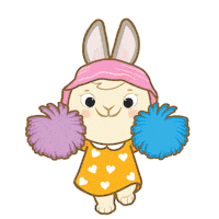Bunny Celebrating Sticker by familiesforlife.sg