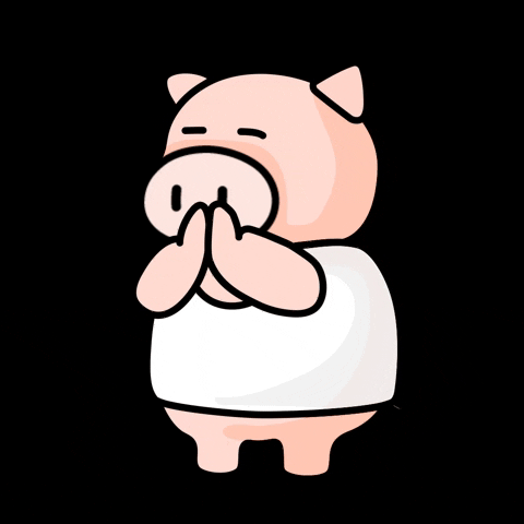 Pig Pray GIF by aifianfriends