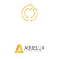 Aquelux sol solar tecnologia energia Sticker