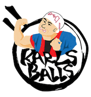 KARLSBALLS food japan flex muscle Sticker