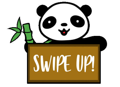 Swipe Up Panda Bear Sticker by EcoYou