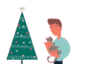 Tiermeldungszentrale_de cat christmas weihnachten katze Sticker