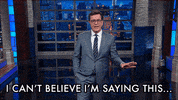throw up donald trump GIF by The Late Show With Stephen Colbert