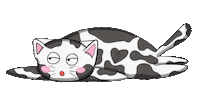 Tired Cat Sticker by Sukrin