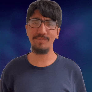 Looking right, smiling