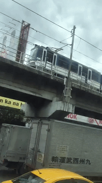 Firefighters Tackle Fire on Train in Quezon City