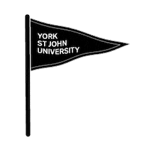 Black And White Flag Sticker by York St John University