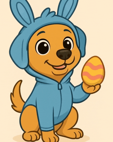 feraznft dog easter pascoa caramelo GIF