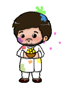 Holi Festival Sticker by Chibi Samosa
