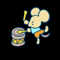 Mouse Drum GIF by elodie shanta