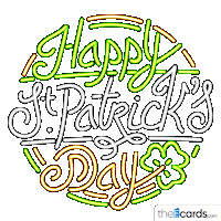 St Patricks Day Greetings Sticker by TheEcards.com