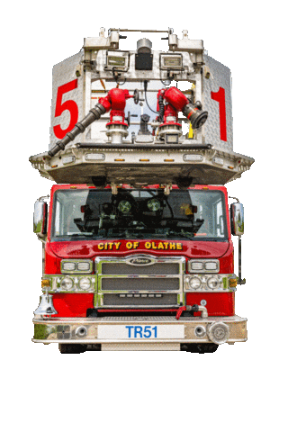 olathefire giphyupload fire firefighter fire truck Sticker