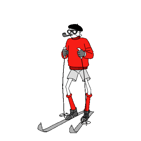 Ski Skier Sticker by arvaequipment
