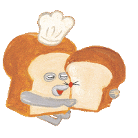 Happy Bread Sticker by ヨメルバ