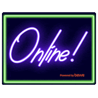 On Line Neon Sticker by Bewe Software