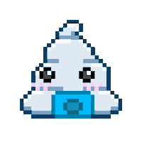 Pixel Shitting Sticker by Poopies.io