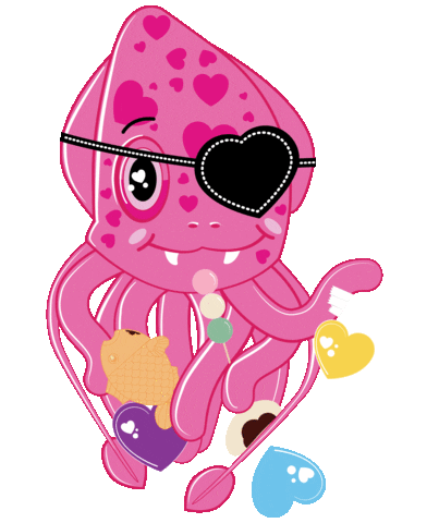 katsola giphyupload cute kawaii squid Sticker