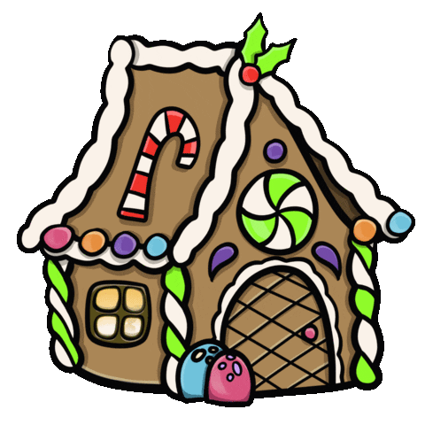 Gingerbread House Christmas Sticker