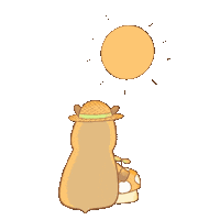 capybalara sun friend friendship mushroom Sticker