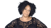 ComedianHollyLogan mad hand annoyed frustrated Sticker