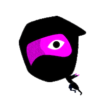 run ninja Sticker by curly_mads