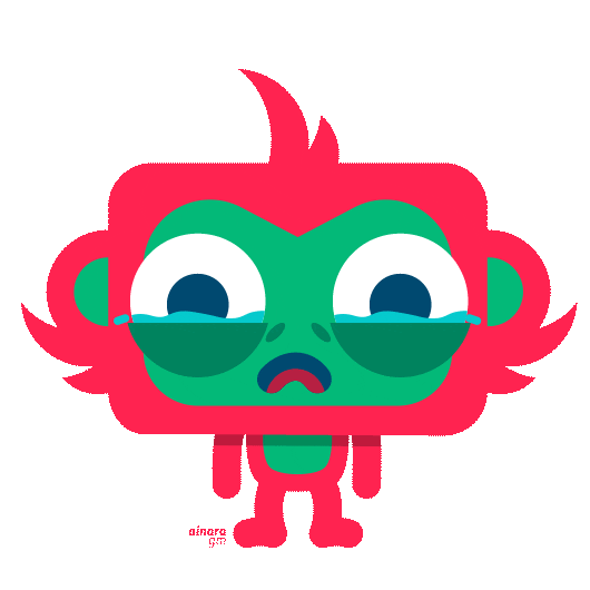 ainaragm giphyupload triste mona llorar Sticker