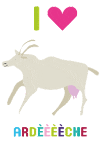 Chevre Ardeche Sticker by Département de l'Ardèche
