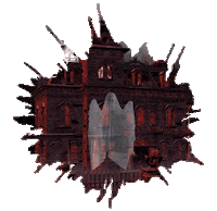 Haunted House Halloween Sticker