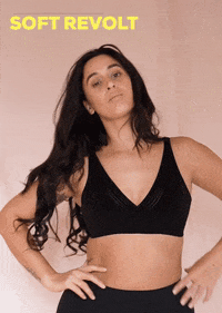 softrevoltamsterdam lingerie sustainable fashion breasts black bra sensual sporty support soft GIF