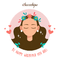 Happy Girl Sticker by Chocochips Boutique